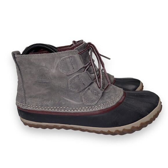 Sorel Out 'N About Waterproof Duck Boots Quarry NL2133-052 Women's 6 - Picture 4 of 11